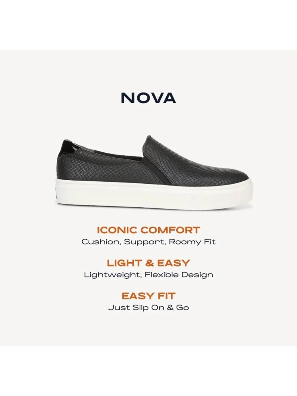 Comfortable Women's Slip-On Sneakers, Stylish Nova Sneakers for Everyday Wear